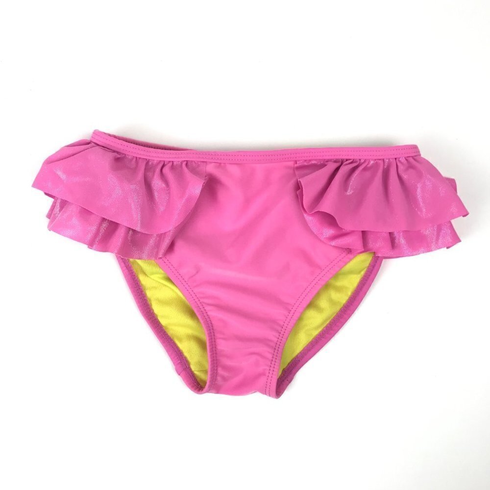 Disney Girls Pink Ruffled Swim Bottom Size 7/8
